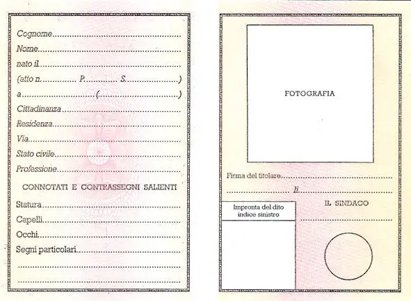 Carta didentita&nbsp;cambio sesso
